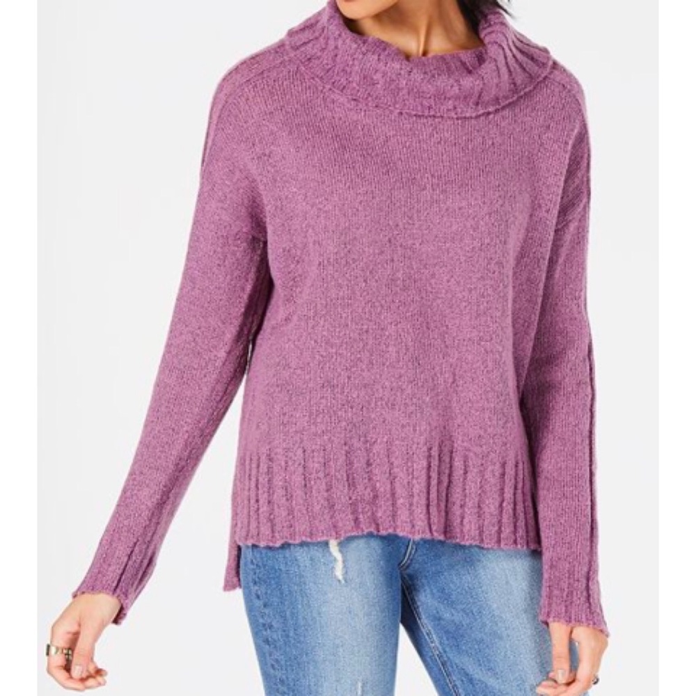 Plum Cowl Neck Sweater